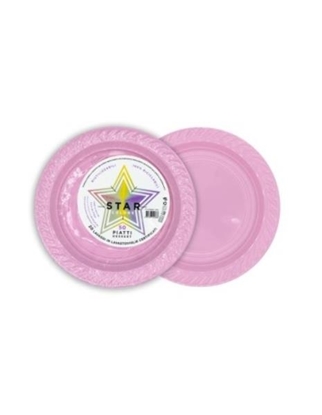 Immagine di STAR PIATTI DESSERT 50PZ RIUTILIZZABILI ROSA