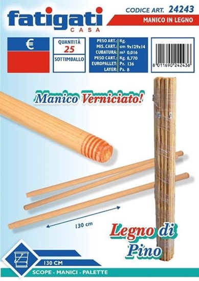 Immagine di FATIGATI MANICO LEGNO 130CM VERNICIATO