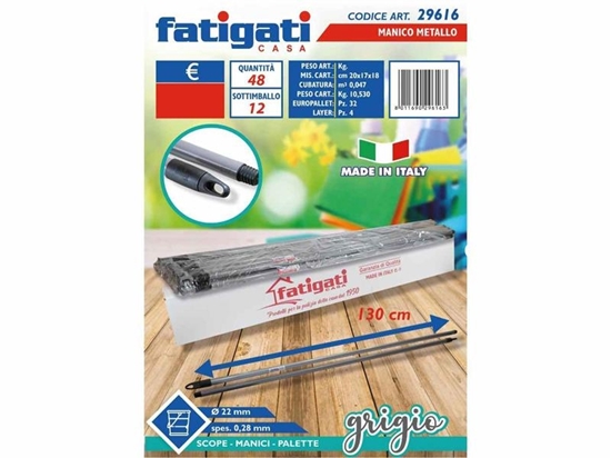 Immagine di FATIGATI MANICO METALLO 130CM GRIGIO