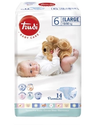 Immagine di TRUDI BABY PANNOLINO 15-30KG TG6 14PZ EXTRALARGE