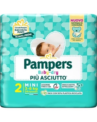 Immagine di PAMPERS BABY DRY 3/6KG TG2 24PZ MINI