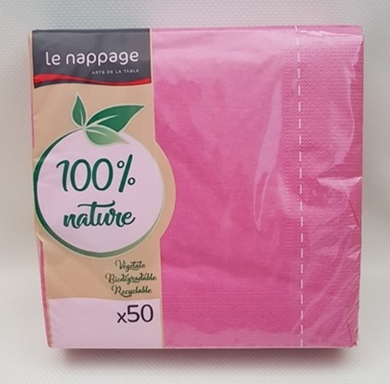 Immagine di LE NAPPAGE TOVAGLIOLO 33X33 50PZ FUCSIA 100% NATURE