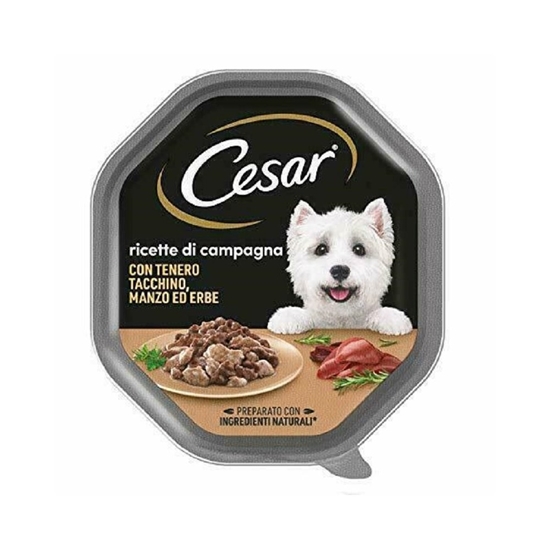 Immagine di CESAR CANE VASCH. CAMPAGNA 150GR TACCHINO, MANZO ED ERBE