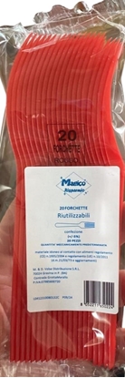 Immagine di MAGICO FORCHETTE 5GR 180MM 20PZ ROSSE