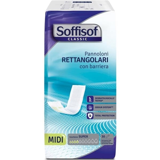 Immagine di SOFFISOF CLASSIC PANNOLONE RETTANGOLARE 30PZ CON BARRIERA