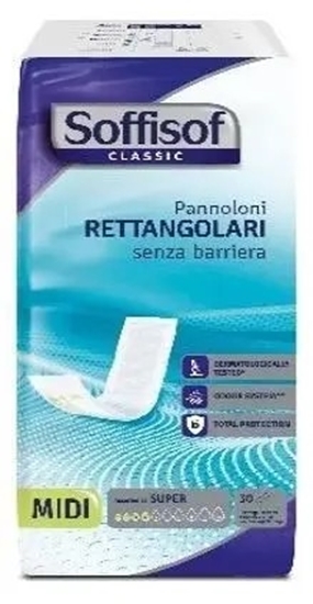 Immagine di SOFFISOF CLASSIC PANNOLONE RETTANGOLARE 30PZ SENZA BARRIERA