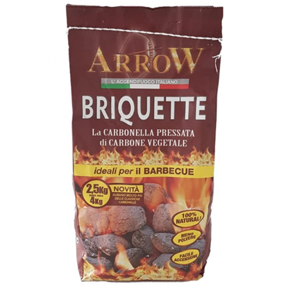 Immagine di ARROW CARBONE VEGETALE A BRIQUETTE 2.5KG PER BARBECUE