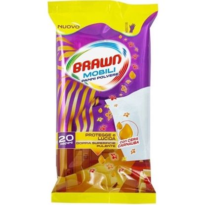 Immagine di BRAWN PANNO MOBILI 20PZ POLVERE CERA CARNAUBA