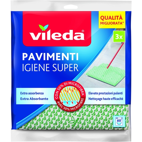 Immagine di VILEDA PANNO PAV. IGIENESUPER 3PZ